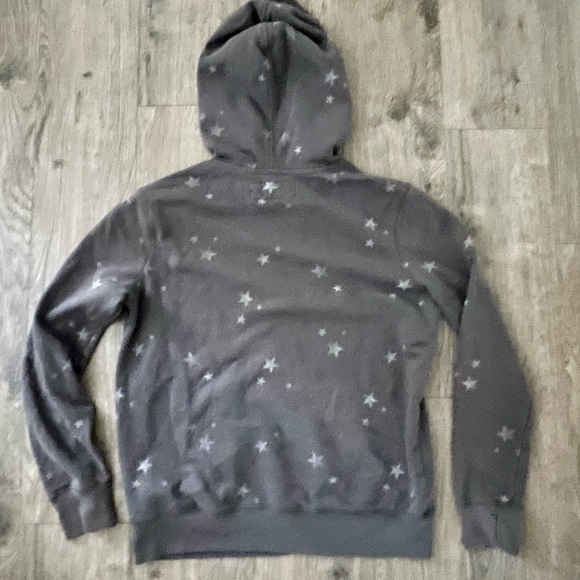 abercrombie kids Girl’s boy’s Star Print Pullover Hoodie pocket 15/16 Dark Gray​ - Picture 2 of 3